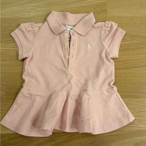 Girls Ralph Lauren Pink Peplum Polo